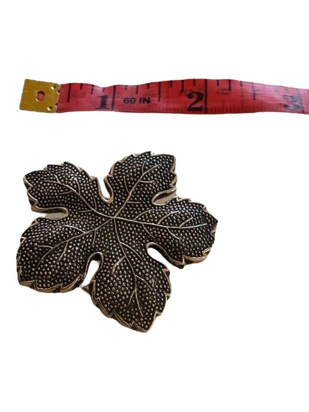 Western Germany Eloxal Aluminium Maple Leaf Brooch One Size